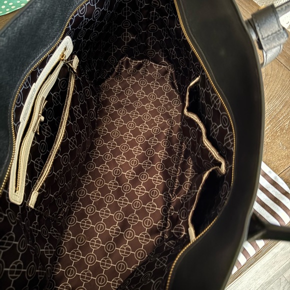 Henri Bendel Black Structured Leather Tote - Picture 6 of 13